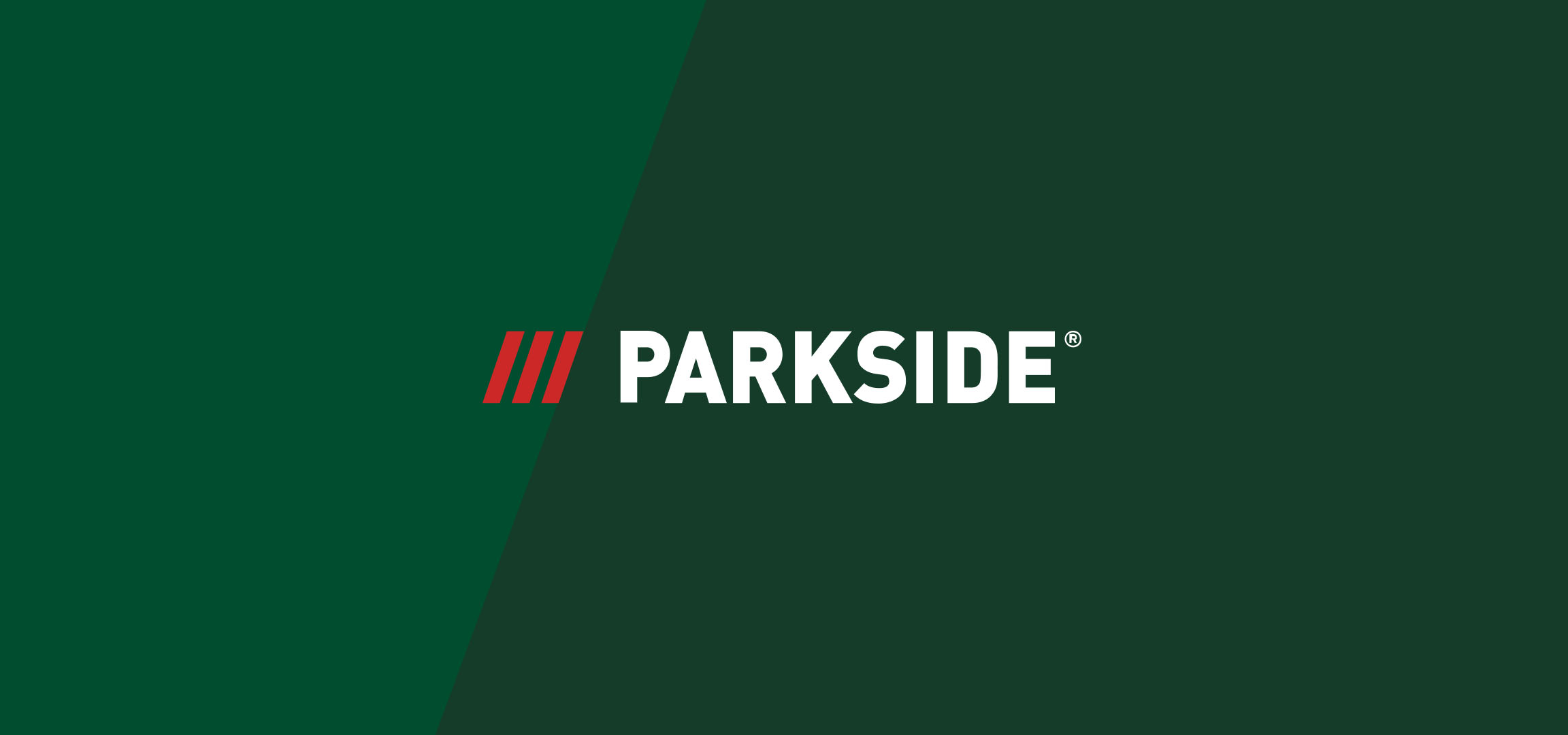 Parkside-logotyp på mörkgrön bakgrund.